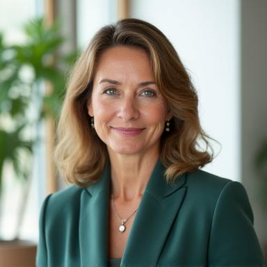 Portrait of Elara Vance, co-founder of Vitality Crest, a warm and knowledgeable professional.