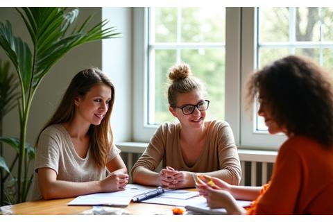 Diverse group of wellness experts collaborating, representing knowledge sharing.