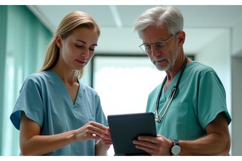 Medical professionals discussing patient care, representing healthcare partnerships.