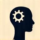 Icon of a person with a gear, symbolizing account and technical support.