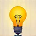 Icon of a lightbulb and thoughts, symbolizing feedback and suggestions.