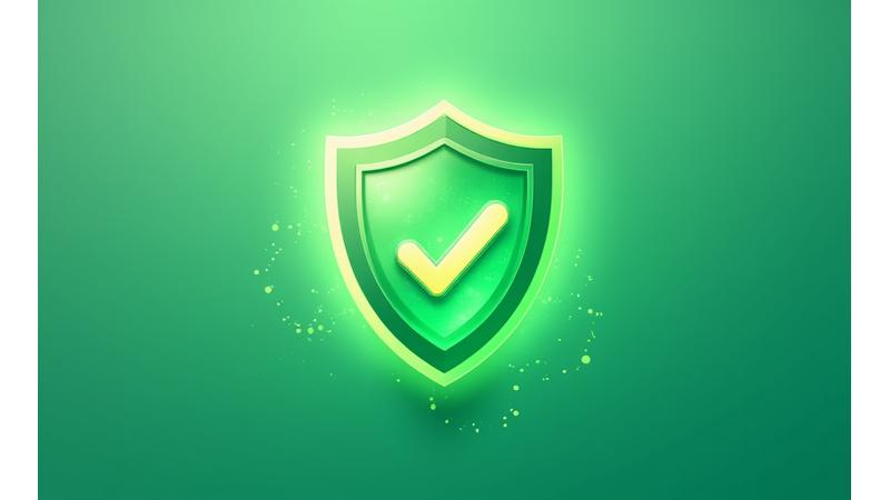 Illustration of a stylized privacy shield with a checkmark, symbolizing data protection and security.