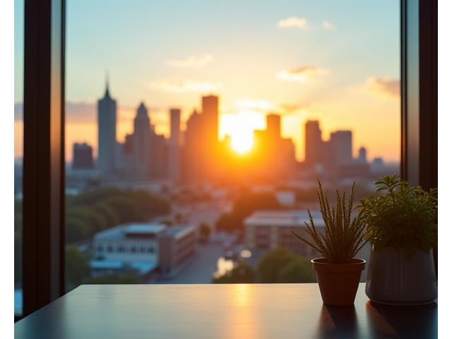 Nashville skyline at sunrise, symbolizing growth and professional well-being
